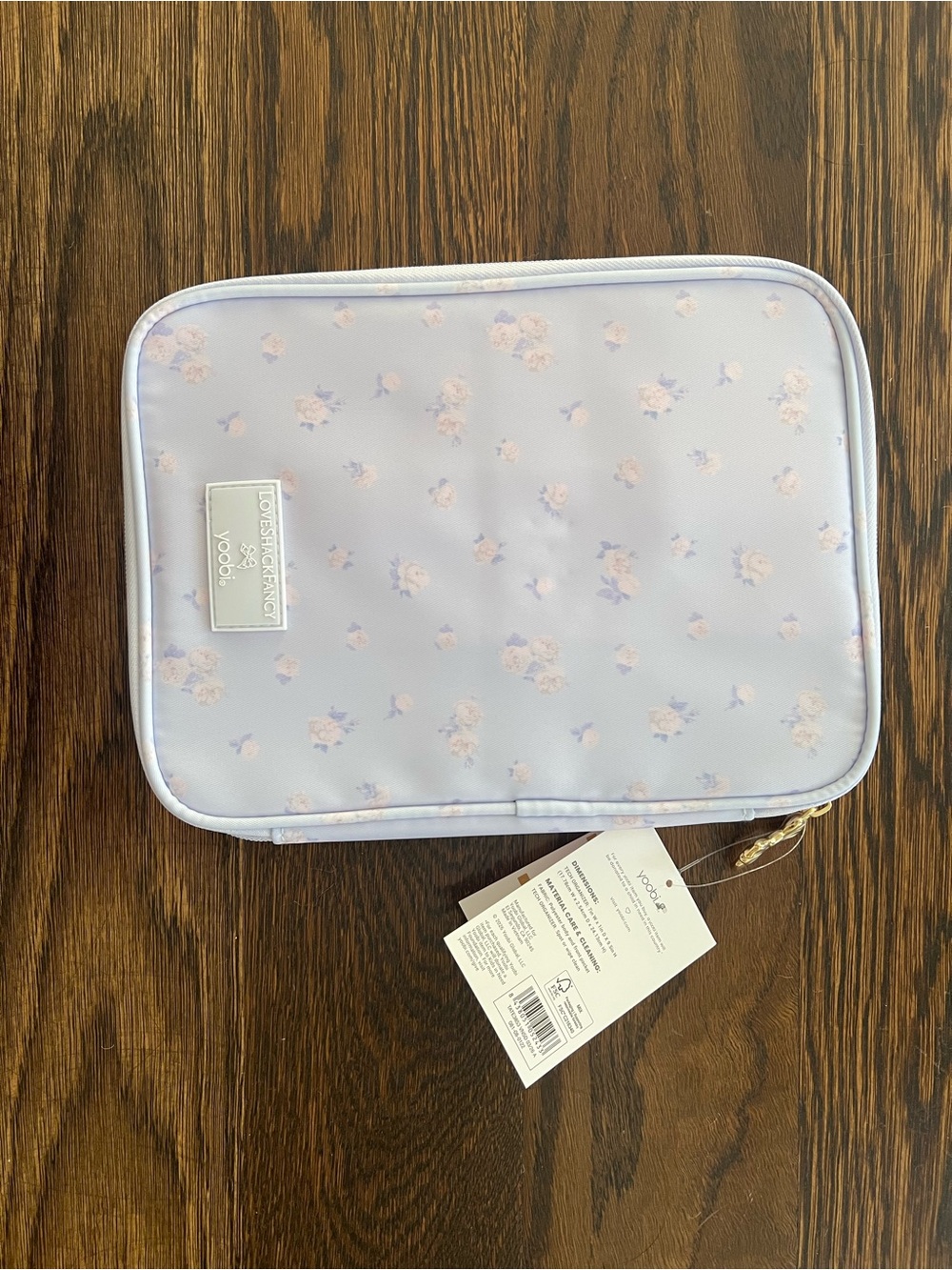LoveShackFancy X Target-Yoobi Everblooming Rosettes Tech Organizer Whisper Blue